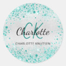 Search for teal monogram stickers Silver