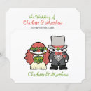Search for cartoon wedding invitations Bride and groom
