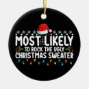 Search for ugly sweater christmas tree decorations Santa