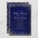 Search for royal blue and silver baby shower invitations Modern