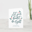Search for let your heart be light christmas cards Typography