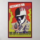Search for gas masks posters Military