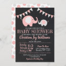 Search for pink and grey elephant baby shower invitations Chevron