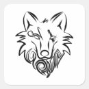 Search for black wolf stickers Black and white