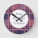 Search for christmas clocks Plaid