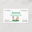 Search for funny business cards Retirement