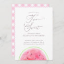 Search for watermelon 2nd birthday invitations Two sweet