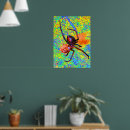 Search for black widow spider art Red