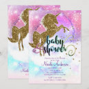 Search for magical unicorn baby shower invitations Girls