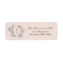 Search for blush return address labels Rustic