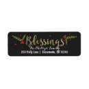 Search for black red and gold return address labels Elegant