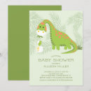 Search for dino baby shower invitations Green