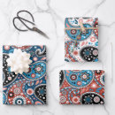 Search for christmas paisley wrapping paper Vintage