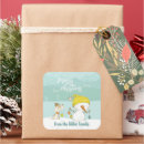 Search for winter scene square stickers Dog