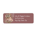 Search for owl in tree return address labels Animal