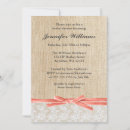 Search for burlap bridal shower invitations Vintage
