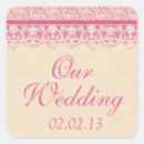 Search for pink lace wedding stickers Country
