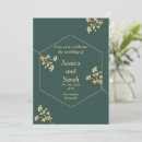 Search for white gold and green wedding invitations Simple