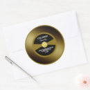 Search for gold record round stickers Vinyl