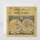 Search for old map invitations Rustic
