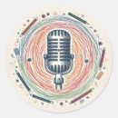 Search for microphone stickers Music