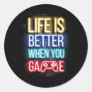 Search for gamer life stickers Fantasy