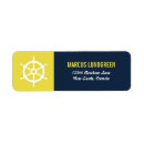 Search for navy and yellow return address labels Ocean