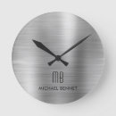 Search for silver clocks Monogrammed