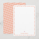 Search for orange gingham cards Elegant
