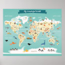 Search for childrens world map posters Illustration