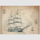 Search for nautical map tissue paper Sea