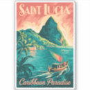 Search for flag of st lucia stickers Saint lucia souvenir