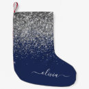 Search for blue and silver christmas stockings Glitter