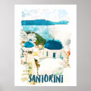 Search for santorini posters Watercolor