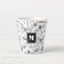 Search for black and white drawing mugs Illustration