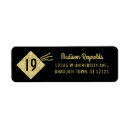 Search for black graduation return address labels Black and gold