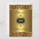 Search for leopard 70th birthday invitations Black