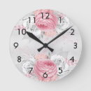 Search for blush pink floral clocks Feminine
