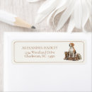 Search for hunting dogs return address labels Vintage