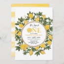 Search for lemon 1st birthday invitations Main squeeze
