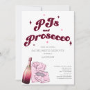 Search for slumber hens party invitations Pjs and prosecco