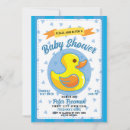 Search for rubber duck baby boy shower invitations Blue