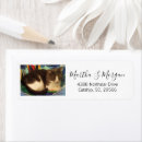 Search for grey cat return address labels Kitty