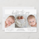 Search for twins birth announcement cards New baby