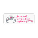 Search for tiara return address labels Pink