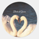 Search for elegant swan wedding stickers Simple