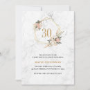 Search for marble 30th birthday invitations Pink