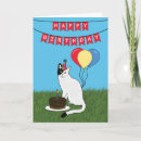 Search for black and white cat birthday cards Kitty
