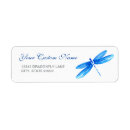 Search for dragonfly return address labels Watercolor