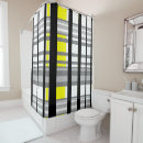 Search for yellow and grey shower curtains Black